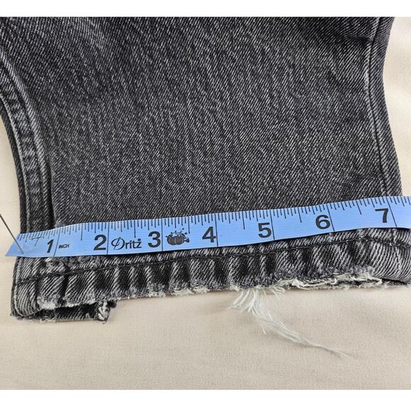 ETICA WOMEN'S REAH MID RISE STRAIGHT JEANS – BLACK STONE WASHED, SIZE 28 - Picture 13 of 13